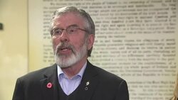 Gerry Adams speaks at a press conference following the death of Martin McGuinness News Clip