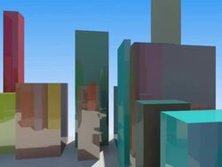 Colorful City Flight Stock Footage