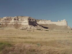 Drive-by Scotts Bluff National Monument Stock Footage