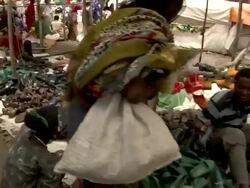 Ethiopian market general views Stock Footage