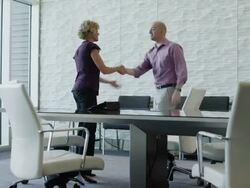 Time lapse of businesswoman interviewing people in conference room / Provo, Utah, United States,  Stock Footage