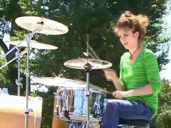 Drummer Girl Stock Footage