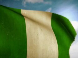 Waving Flag - Nigeria Stock Footage