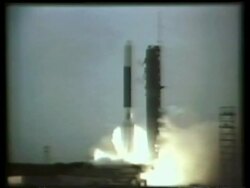 WA Solar maximum spacecraft lift off Stock Footage