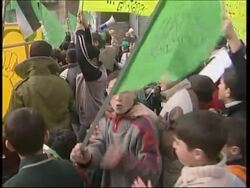 Palestinian schoolchildren demonstrate against Denmark News Clip