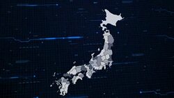 Japan network map Stock Footage