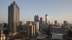 Downtown City Skyline, Atlanta, Georgia, United States of America Stock Footage
