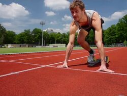 SLOW MOTION: Male Runner Stock Footage