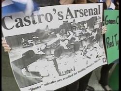 UN: NEW YORK: PROTESTERS DEMAND BLOCKADE OF CUBA BE LIFTED News Clip