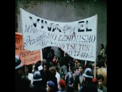 SYND 31/10/1970 YOUNG PUERTO RICANS DEMONSTRATE FOR A FREE PUERTO RICO News Clip