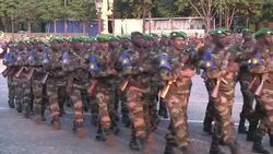 Malian troops prepare to take part in 2013 Bastille Day parade News Clip