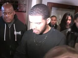 Drake with Mom Sandi Graham at Madeo in West Hollywood - Celebrity Sightings in Los Angeles Stock Footage