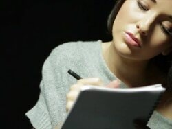 Making notes Stock Footage