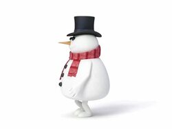 snowman walking Stock Footage