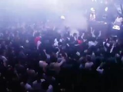 HA, WS Young Koreans party on the dancefloor at a trendy nightclub in central Seoul / Seoul, South Korea Stock Footage