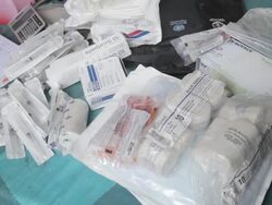 Medical clinic in rural Laos Stock Footage