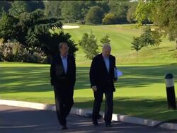 WRAP Blair, Schroeder, Solana react to hurricane Katrina News Clip