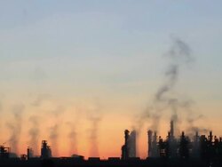 Oil Refinery Plant Stock Footage