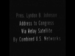 CAN 060 US PRESIDENT LYNDON JOHNSON ADDRESSING THE CONGRESS IN WASHINGTON DC News Clip