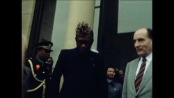 GS 05 11 81 ZAIRE PRESIDENT MOBUTU SESE SEKO MEETS PRESIDENT MITTERRAND IN PARIS Instructional Video