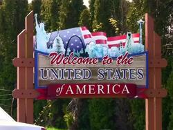 US Border Crossing Stock Footage