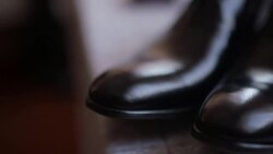 black shoes Stock Footage