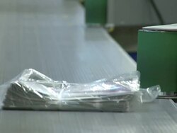 MS View of web press news paper print office / Ruesselsheim, Hesse, Germany  Stock Footage