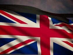 Memorial flag of Great Britain Stock Footage