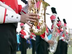 Saxophone Orchestra Stock Footage