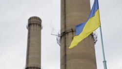 Ukrainian flag Stock Footage