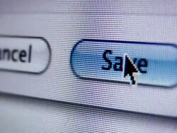 Click The Save Button Stock Footage