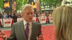Michael Douglas Grab On Ant-Man Red Carpet News Clip