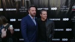 Ben Affleck and Matt Damon at Matt Damon, Ben Affleck, Adaptive Studios And HBO Present The Project Greenlight Season 4 Winning Film 'The Leisure Class' Stock Footage