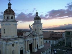 Sunset over Santiago De Cuba Stock Footage