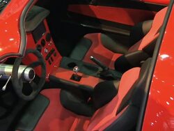 CU ZO Interior and battery compartment of Li-Ion Motors Corp Inizio at Detroit Auto Show Detroit, Michigan, USA Stock Footage