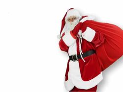 Santa Claus congratulates Stock Footage