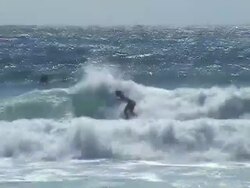 Young Woman Surfing Stock Footage