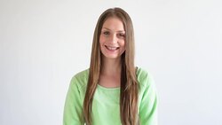 Young attractive woman with dental braces Stock Footage