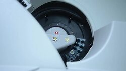 close-up of blood automed analysis device for diacnostic Stock Footage