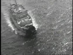 The Andrea Doria beings to sink after colliding with the S.S. Stockholm. News Clip