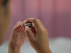 Paint nail Stock Footage