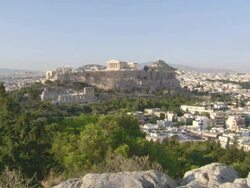 WS View of Acropolis of Athens / Athens, Attica, Greece Stock Footage