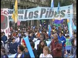 Children march to protest hunger and lack of money for education News Clip