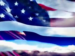 US Flag and Clouds Stock Footage