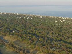 WS AERIAL View of Kitty Hawk / North Carolina, United States Stock Footage