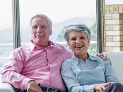 Grandchildren visiting their grandparents Stock Footage