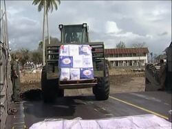 US marines bring supplies, remote island needs water News Clip