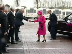 Queen visit to caravan factory News Clip