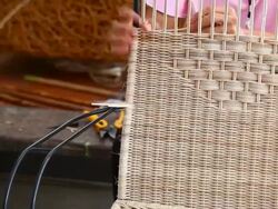 Weaver working Stock Footage
