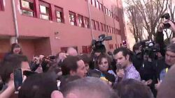 CLEAN : Podemos leader votes on wonderful day for Spain democracy News Clip